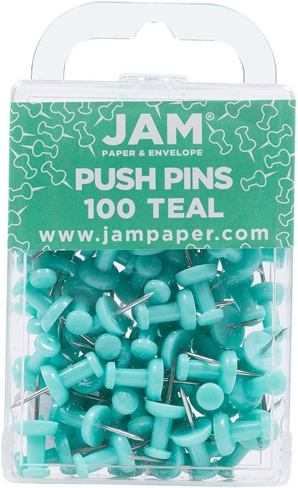 JAM PAPER Colorful Push Pins