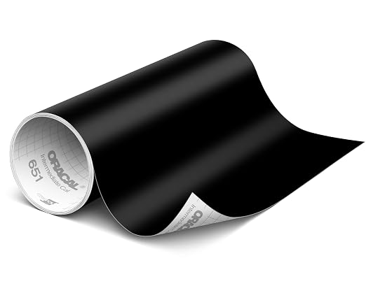 ORACAL 651 Matte Black Vinyl Durable Roll Easy to Weed Permanent Adhesive Craft