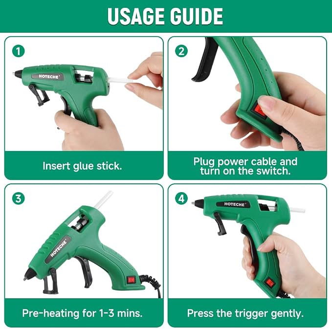 Hoteche 20W Hot Glue Gun Fast Preheating Glue Gun