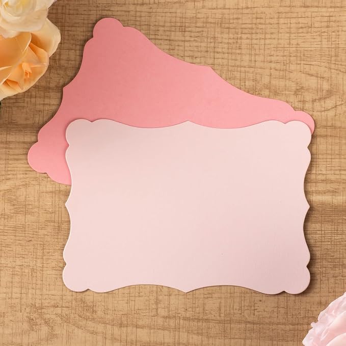 50 Pack Blank Kraft Greeting Cards, 5 Colors, 4x6IN | Thick Cardstock Paper