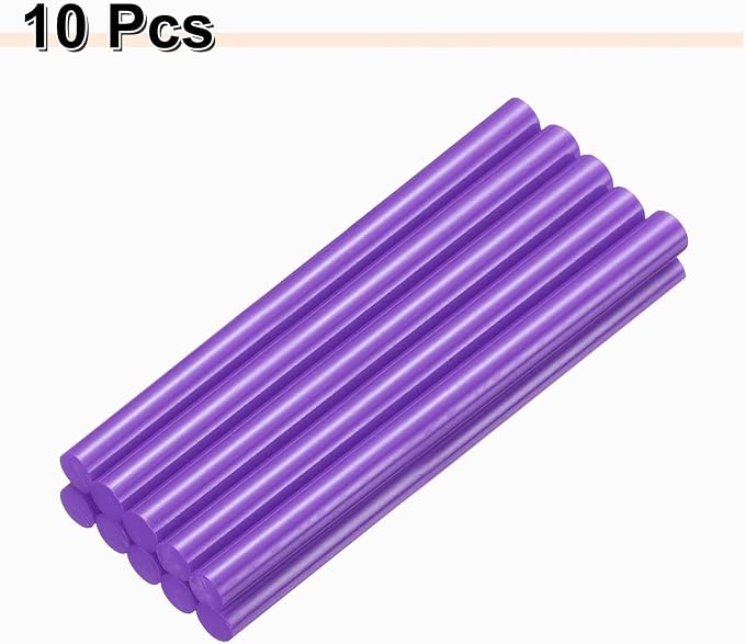 HARFINGTON 10pcs Hot Glue Sticks 0.43" Dia x 5.91" Long EVA Mini Hot Melt