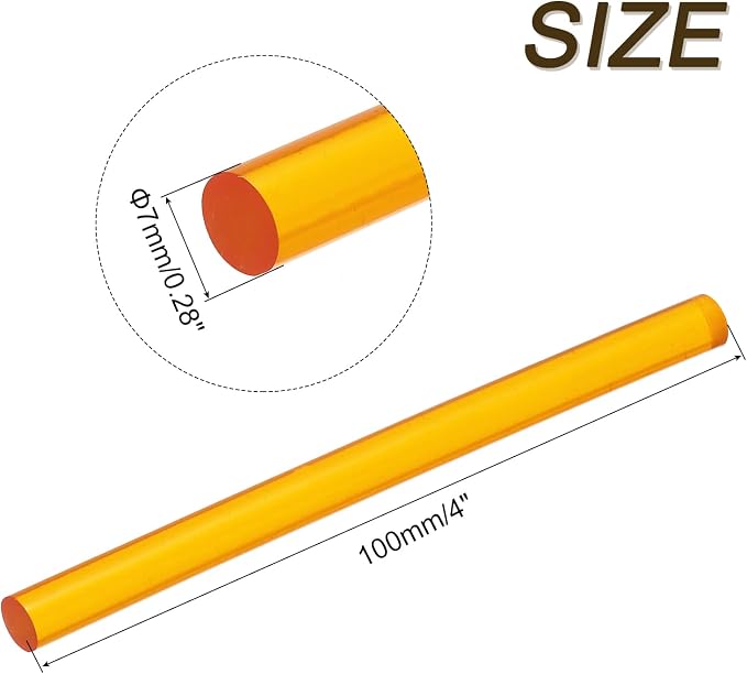 uxcell 30pcs 7mm x 100mm Mini Hot Glue Sticks