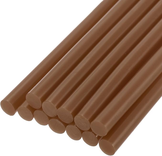 uxcell Mini Hot Glue Sticks for Glue Gun 11mm x 100mm Brown 12pcs