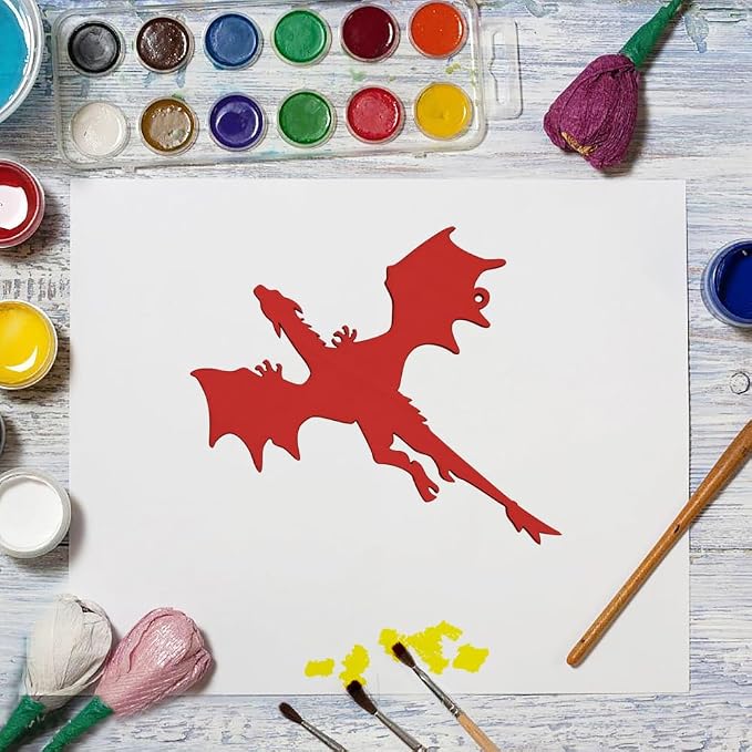 Xonzmmk 20 Pack 6 Inch Wood Dragon Crafts Unfinished Wood Dragon Cutouts Wooden