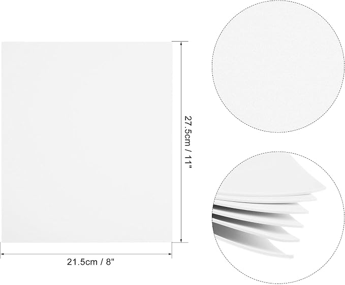 uxcell White EVA Foam Sheets 11 x 8 inch 1.7mm Thickness