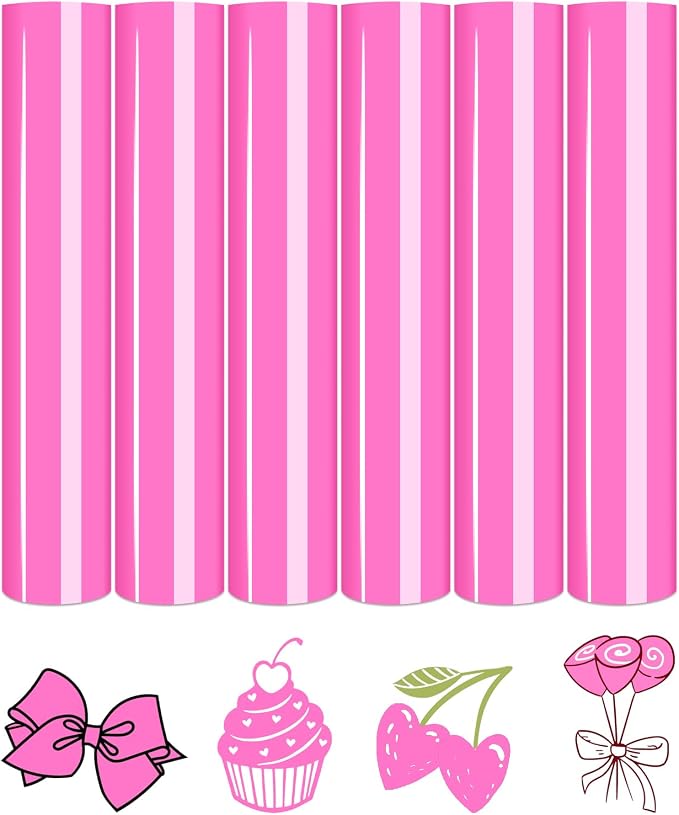 Tintnut Pink Frosting Heat Transfer Vinyl, easy cut & weed, stretch washable