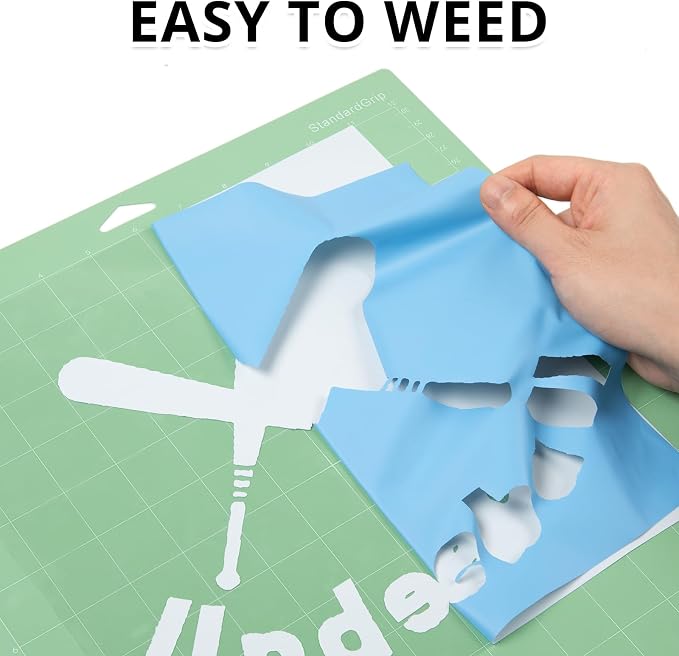 HTVRONT Sky Blue HTV Vinyl Heat Transfer Rolls, Htv Vinyl Easy Cut & Weed