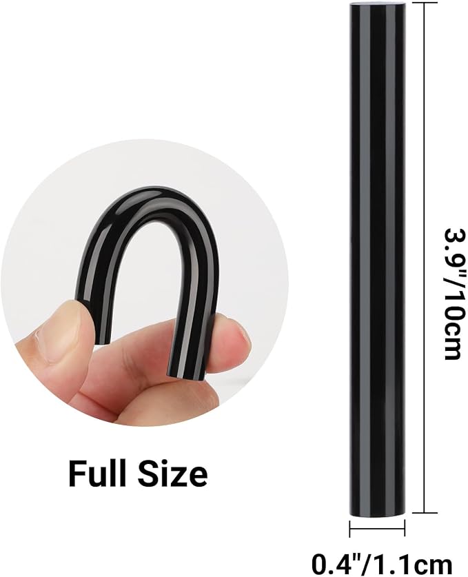 72 Pack Black Hot Glue Sticks, Decoration, Car Dent Repair, Gluing Project