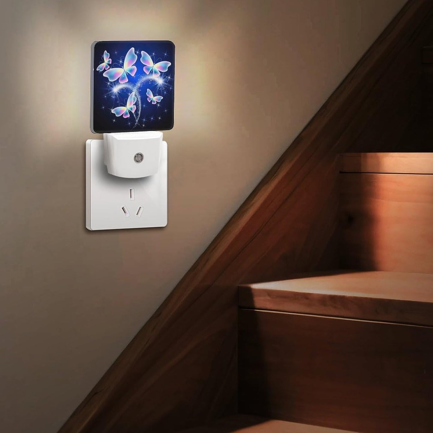 Butterfly Night Light, Plug into Wall Decor Nightlights for Bedroom, Bathroom, Hallway, Kitchen, with Dusk to Dawn Light Auto Sensors LED Night Lights for Boys Girls Women Men Room Gifts