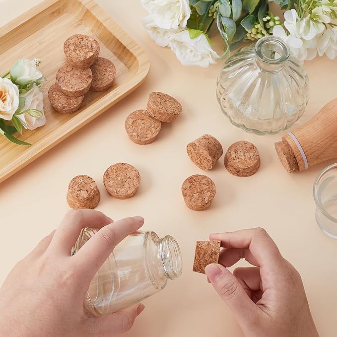 GORGECRAFT 27PCS 3 Sizes Cork Bottle Stoppers 1 to 1.2 Inch Diameter Tapered