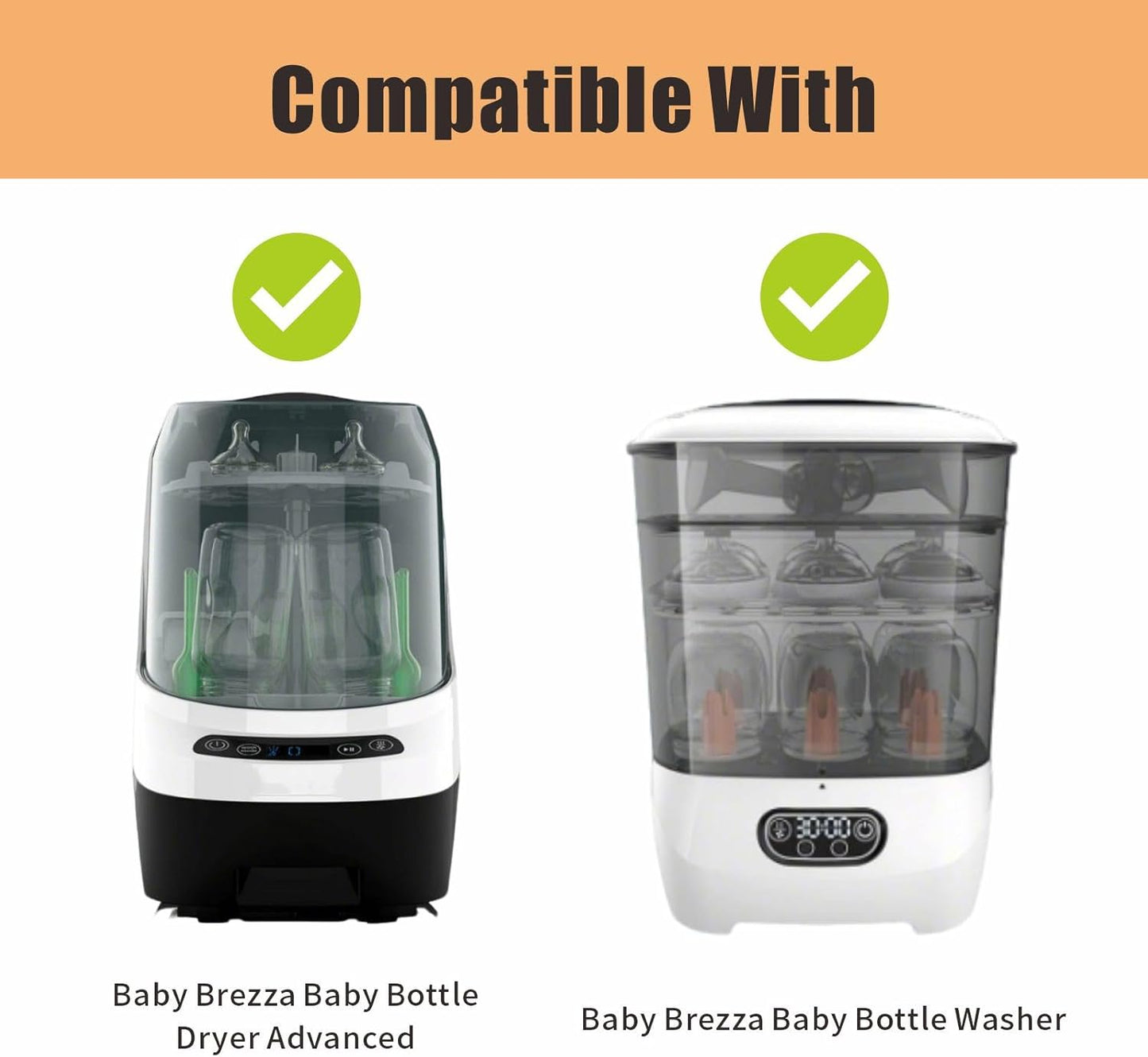 4 Pack HEPA Filter Replacement for Baby Brezza Baby Bottle Washer Pro, High Efficiency H13 True HEPA Filter, Air Clean Dust