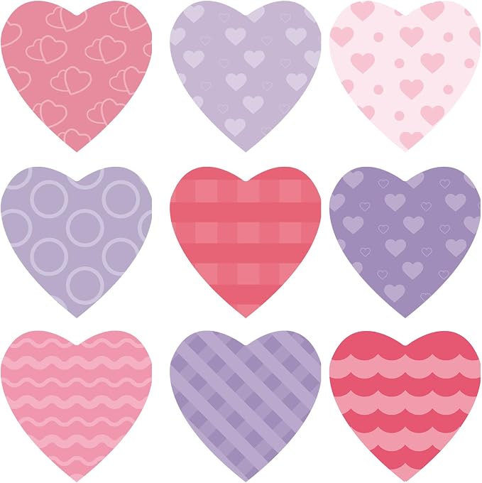 90 Pieces Heart Cutouts Paper Hearts Heart Shape Cards 5.5 Inches Large