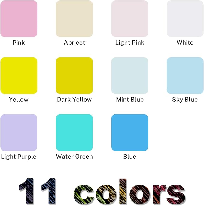 DUEUIOE 11-Pcs Bohe Color Heat Transfer Vinyl Sheets 12x10 Inch