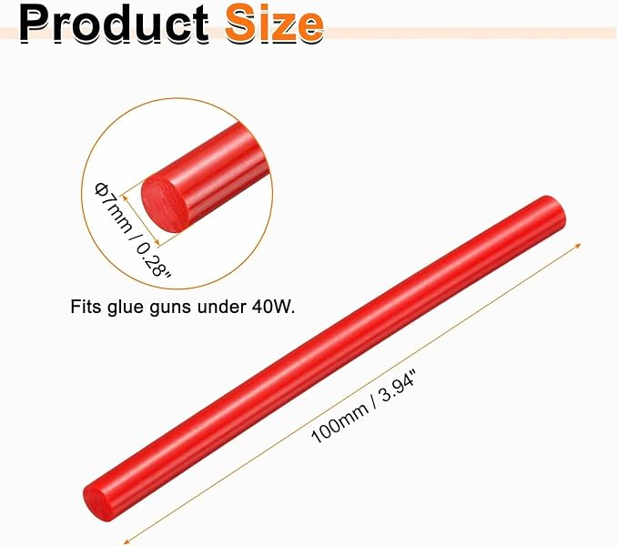 HARFINGTON 10pcs Hot Glue Sticks 0.28" Dia x 3.94" Long EVA Mini Hot Melt