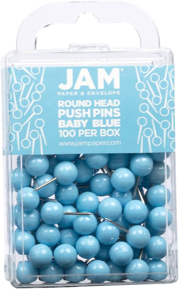 JAM PAPER Colorful Push Pins