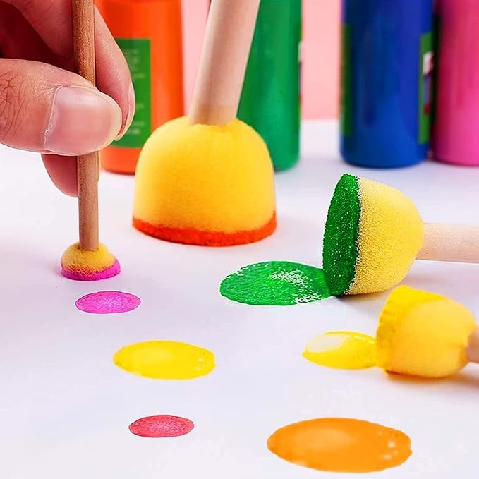 vivinin 90 Pcs Round Sponges Brush Set, Round Sponge Brushes