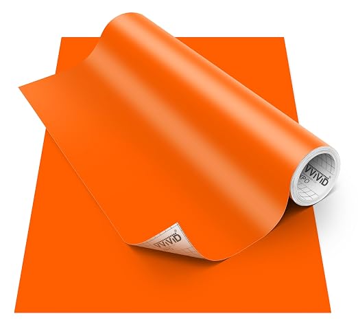 VViViD DECO65 Matte Pastel Orange Permanent Adhesive Craft Vinyl