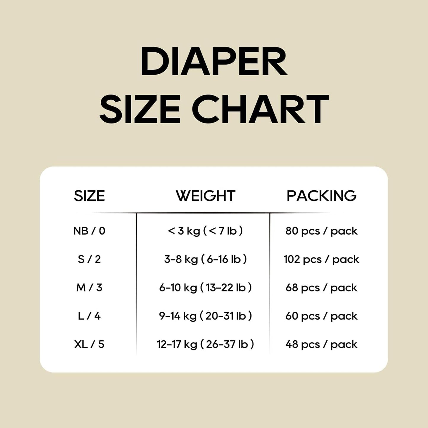 ECO BOOM Diapers, Viscose from Bamboo Diapers, Natural Soft Disposable Nappies for Infant, Size 5 Suitable for 26 to 37lb (X-Large - 48 Count)