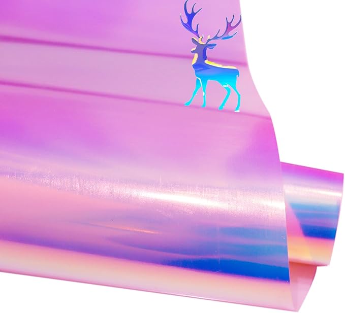 Holographic Heat Transfer Vinyl 10.5IN x 6FT Rainbow HTV Iron on Vinyl