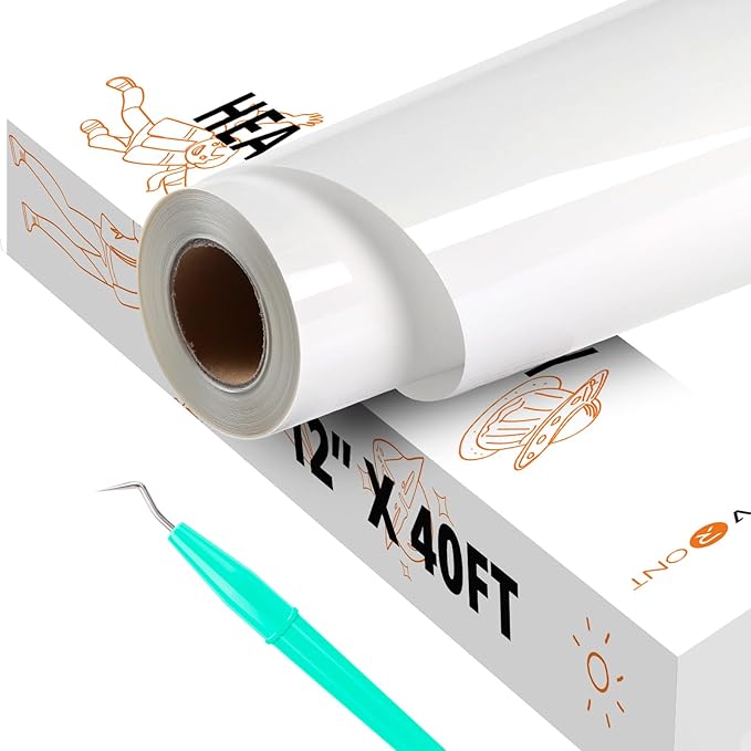 HTVRONT White HTV Heat Transfer Vinyl