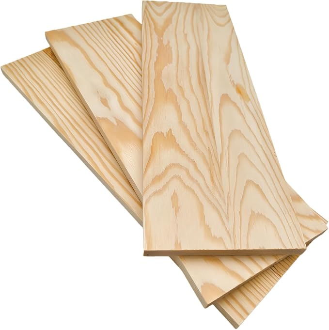 3PCS Rectangle Wood Boards Unfinished Wood Blocks