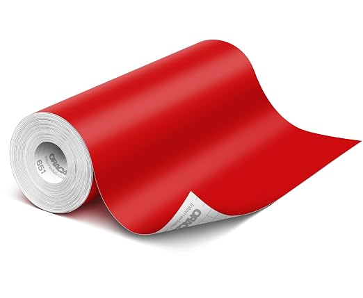 ORACAL 651 Matte Red Vinyl Durable Roll Easy to Weed Permanent Adhesive Craft