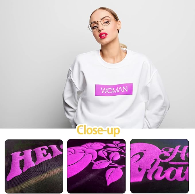Puff Vinyl Heat Transfer 3 Sheets 12"x10"-Purple | 3D Puffy htv Iron-On Vinyl