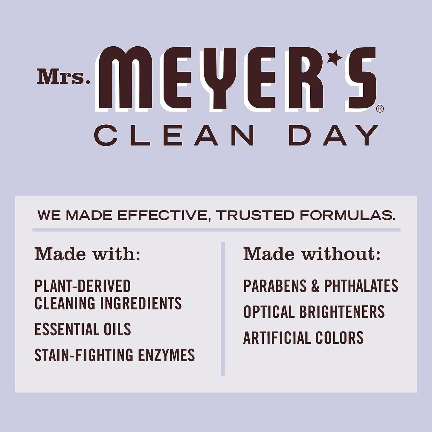 Mrs. Meyer’s Clean Day Lavender Laundry Detergent Concentrated Loads Per Bottle (64 Fl Oz (Pack of 4))