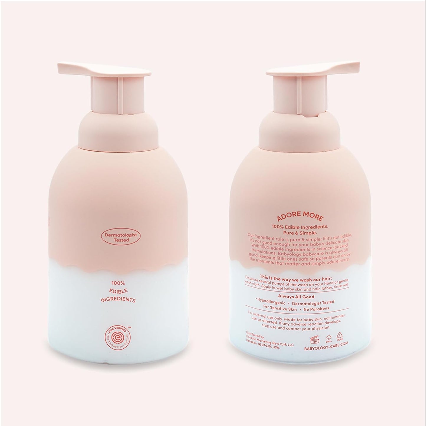 Babyology All Natural Baby Wash and Shampoo - 100% Edible Ingredients - with Organic Lavender Essential Oil (Fragrance Free) - Good for Sensitive Skin - Non Toxic - Tear Free