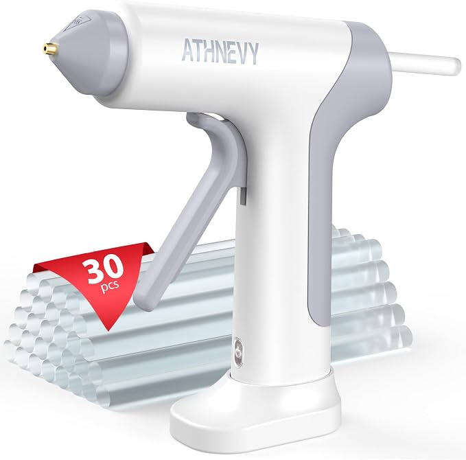 Cordless Hot Glue Gun, 4V 10s Fast Preheat, 2000mAh Battery