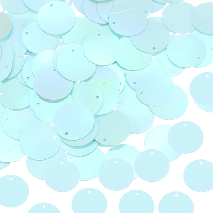 MECCANIXITY 700 Pcs Flat Round Sequins 15mm/0.6 Inch Loose Paillettes Craft