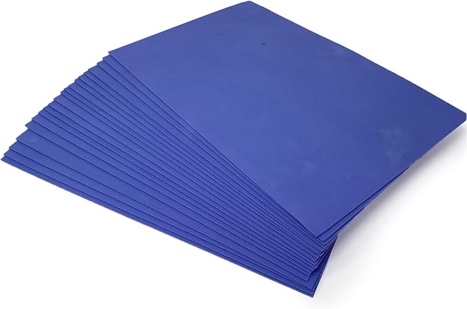 Allgala 20-Value-Pack EVA Foam Paper 8x12 Inch Sheets-Royal Blue-CF85304