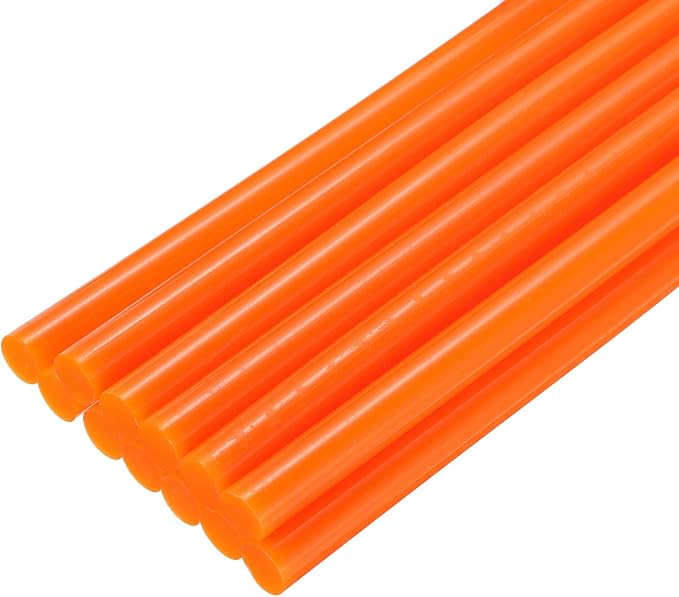 uxcell Mini Hot Glue Sticks for Glue Gun 7mm x 200mm Orange 12pcs