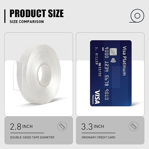 Double Sided Tape Heavy Duty, Sticky Nano Mounting Tape | 1/2“ 10 Ft,