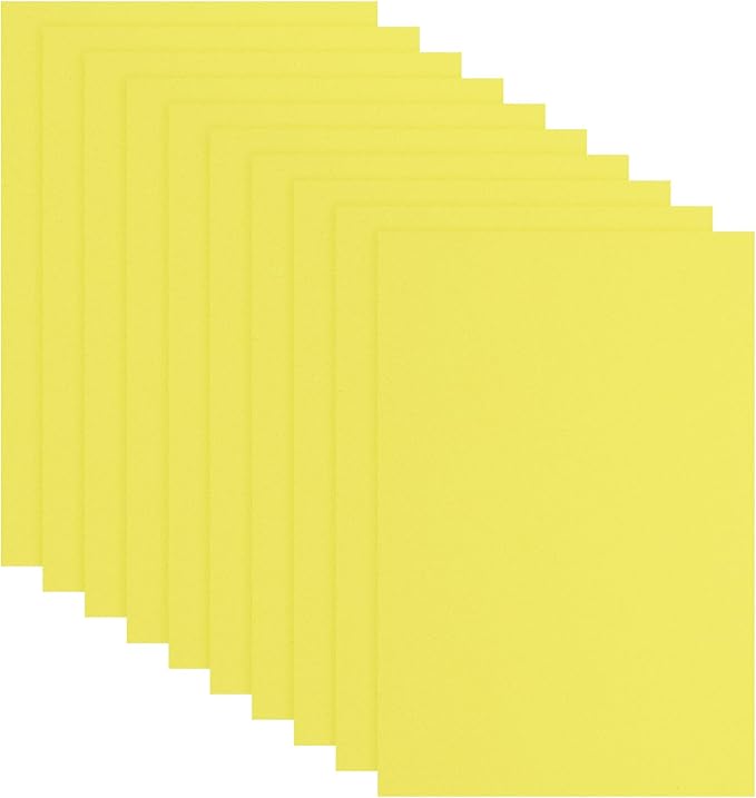 uxcell 10 Pcs Yellow EVA A4 Foam Sheets Crafts, 12 x 8 Inch Foam Paper