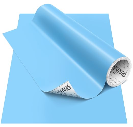VViViD DECO65 Matte Pastel Ice Blue Permanent Adhesive Craft Vinyl