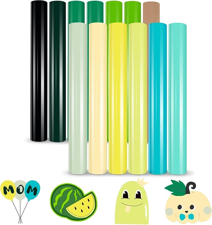 HTVRONT Green Heat Transfer Vinyl Green, Iron on Vinyl Compatible