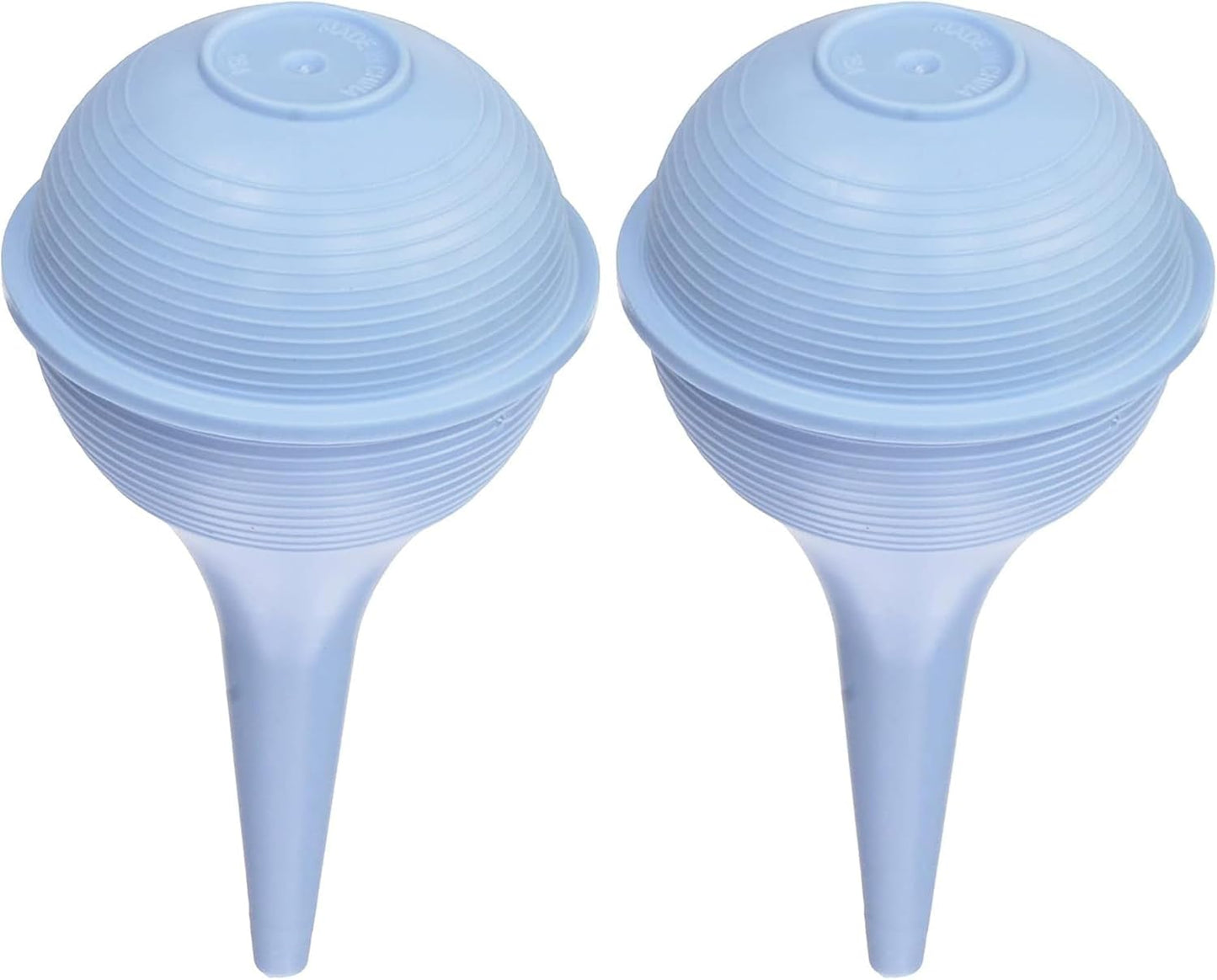 DMI Baby Nasal Aspirator, Ear Syringe, Clears Airway & Nasal Passages, Gentle Suction, Portable & Lightweight, Doubles as Earwax Removal Tool, Blue (Pack of 2)
