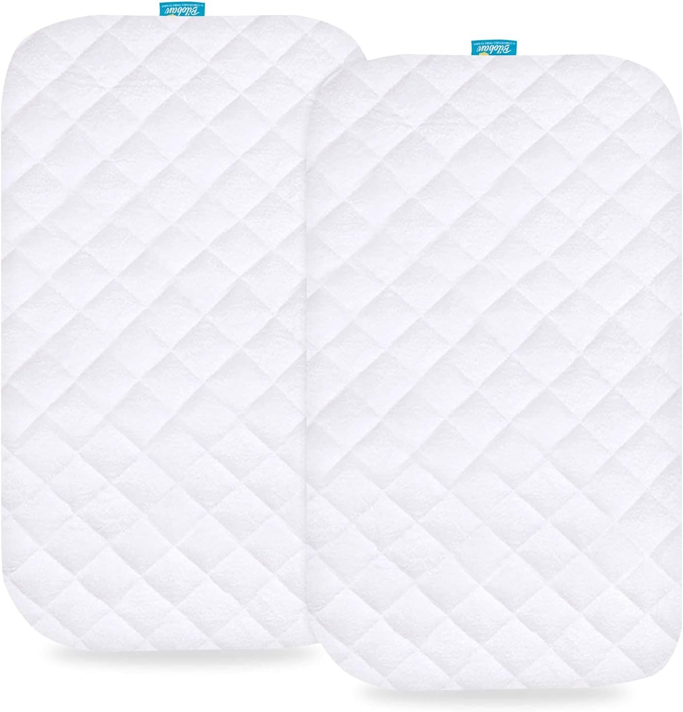 Waterproof Quilted Bassinet Mattress Pad Cover Compatible with Arm's Reach Clear-Vue, Cambria, Mini Ezee 2 in 1Co-Sleeper Bassinet 2 Pack, Ultra Soft Surface, Breathable and Easy Care