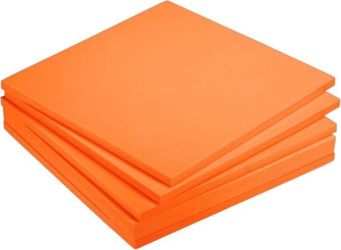 MECCANIXITY EVA Foam Sheets Orange 9.8 Inch x 9.8 Inch 10mm Thick Crafts Foam