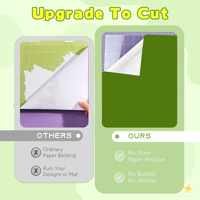 Tintnut Green Permanent Vinyl 8 Sheets 12x10in Emerald Green Adhesive Vinyl |