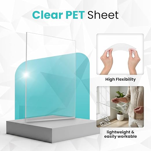 11"x14", Flexible PET Plexiglass Sheets | Transparent, shatter-resistant