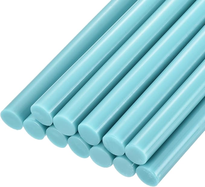 uxcell Mini Hot Glue Sticks for Glue Gun 11mm x 200mm Light Blue 12pcs
