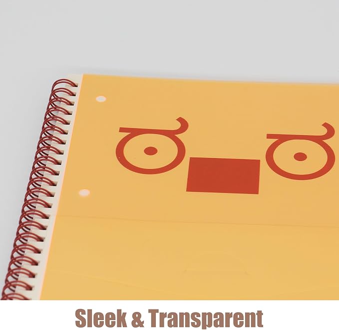 10-Pack A4 Colored PVC Flexible Plastic Sheets, 0.3mm Orange Transparent Film