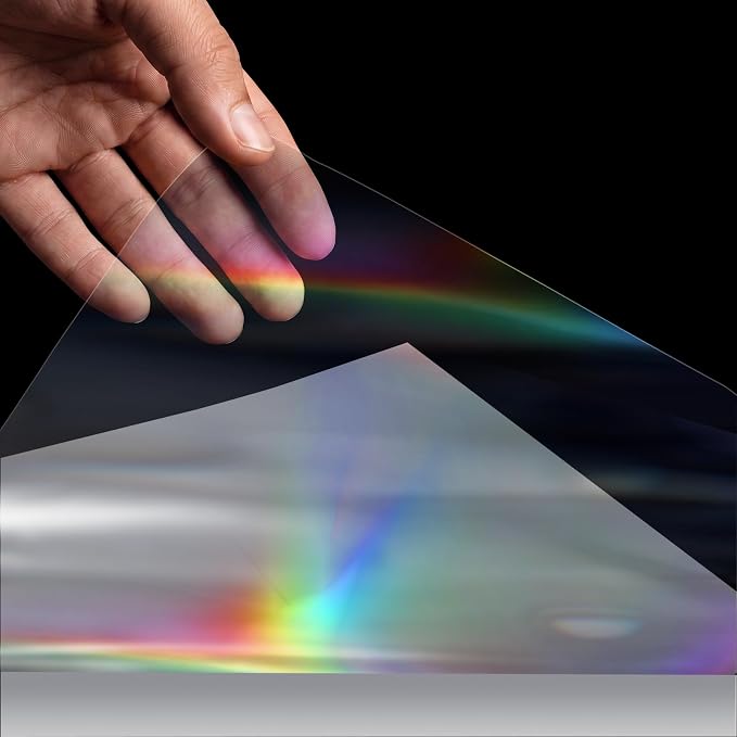 36 Sheets Holographic Laminate Sheets Clear Self Adhesive Sticker Paper |