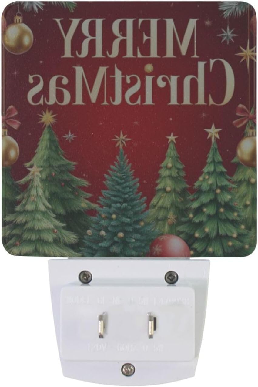 Aslsiy Night Light for Kids Christmas Tree Snowflakes Sparkling (20) Plug in Wall Lamp LED Dusk to Dawn Sensor Energy Saving Nightlight for Boys Girls Men Women