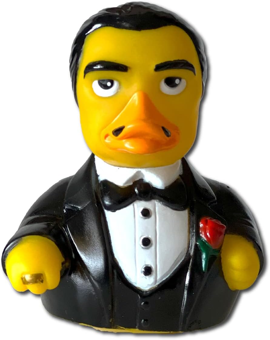 CelebriDucks - The Godfeather - Floating Rubber Ducks - Collectible Bath Toy Gift for Kids & Adults of All Ages