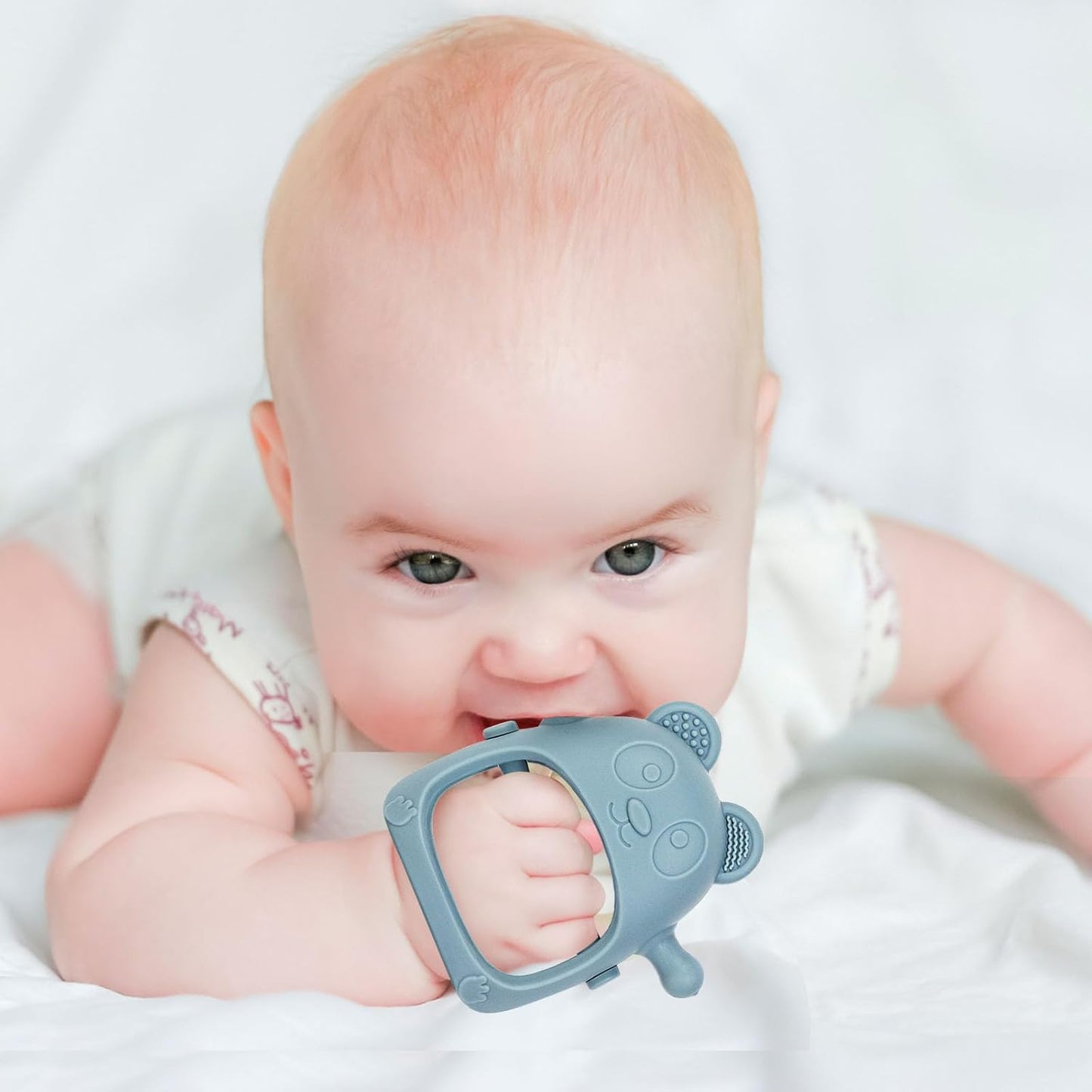 Baby Teething Toys for Infants 3+ Months Set of 3, Easy to Hold Silicone Teething Mitten with Soft Textures for Sensory Exploration and Teething Pain Relief, Baby Chew Toys for Sucking Needs