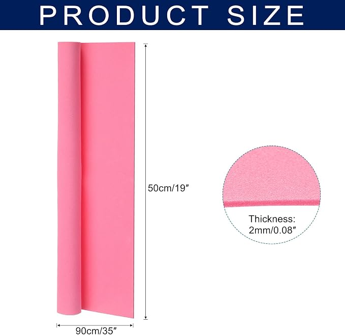 MECCANIXITY Foam Sheets Crafts 35x19 Inch 2mm EVA Craft Foam Paper Foam Sheets