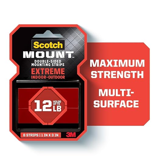 Scotch-Mount Extreme Double-Sided Mounting Strips, 32 Strips Total, 1 in x 3 in